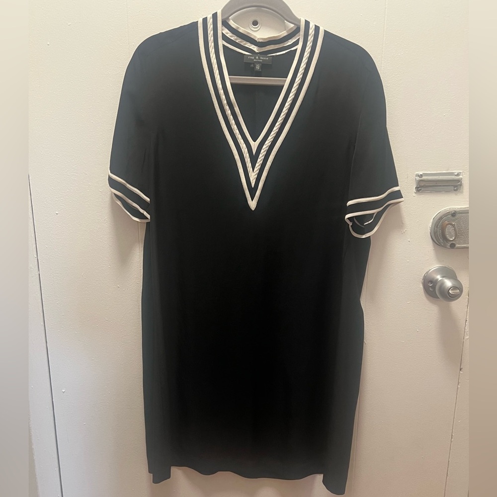 Rag & Bone Black Dress with White Accents